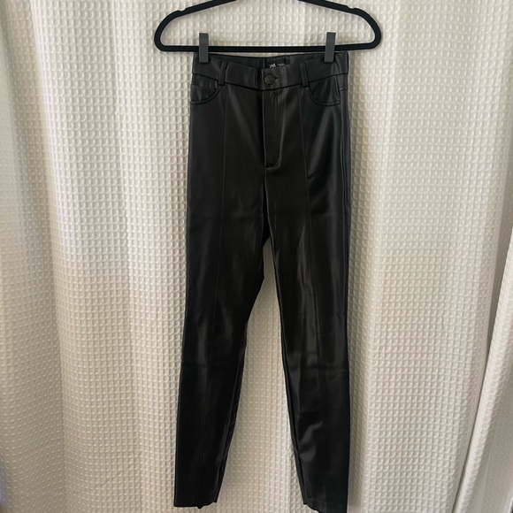 Zara Leather Pants - Picture 3 of 7